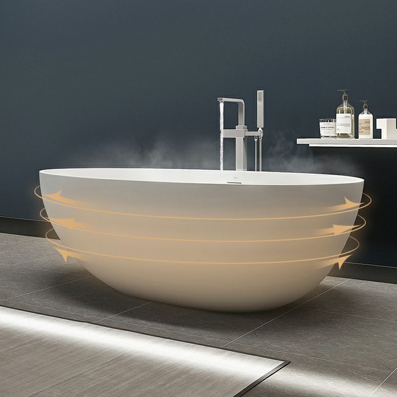 Freestanding Soaking Bath Antique Finish Oval Modern Bathtub (Faucet not Included) Clearhalo 'Bathroom Remodel & Bathroom Fixtures' 'Bathtubs' 'Home Improvement' 'home_improvement' 'home_improvement_bathtubs' 'Showers & Bathtubs' 1200x1200_ae5188c2-c33c-4fbc-849c-3fb545df3c49