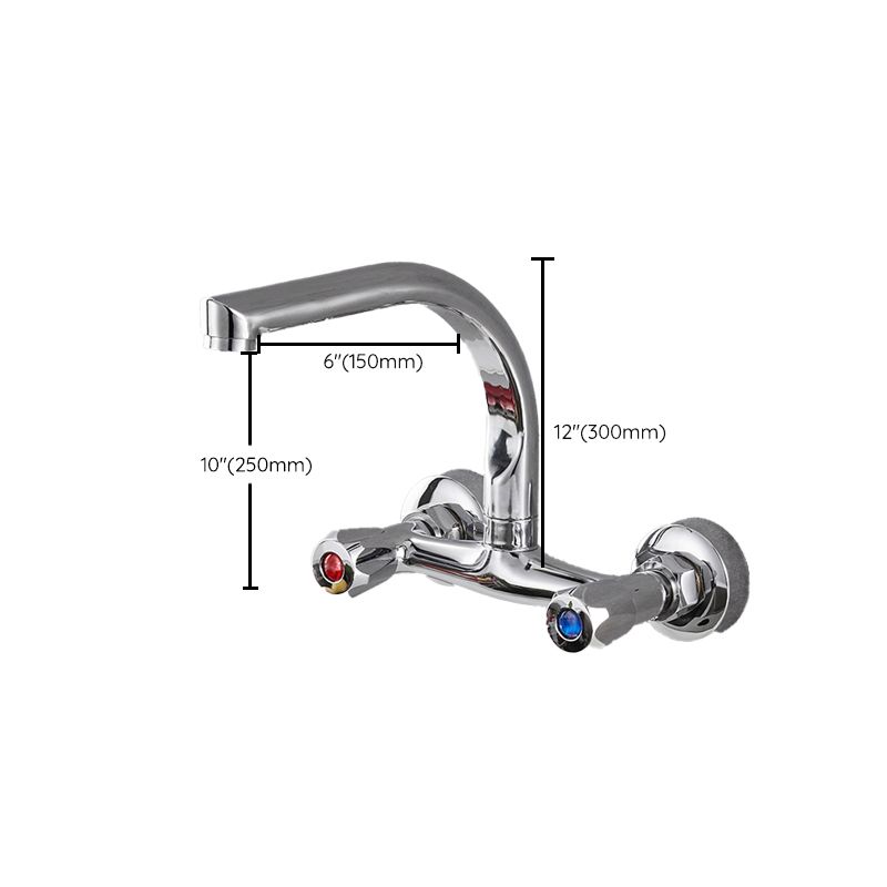 Modern Kitchen Tub Faucet Knob Two Handle Wall Mounted Faucet Clearhalo 'Home Improvement' 'home_improvement' 'home_improvement_kitchen_faucets' 'Kitchen Faucets' 'Kitchen Remodel & Kitchen Fixtures' 'Kitchen Sinks & Faucet Components' 'kitchen_faucets' 1200x1200_ae6f4c15-d2cb-480b-b783-8b7de92e4a56