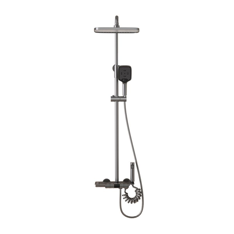 Wall Mounted Shower Arm Shower Faucet Adjustable Metal Shower System with Slide Bar Clearhalo 'Bathroom Remodel & Bathroom Fixtures' 'Home Improvement' 'home_improvement' 'home_improvement_shower_faucets' 'Shower Faucets & Systems' 'shower_faucets' 'Showers & Bathtubs Plumbing' 'Showers & Bathtubs' 1200x1200_ae9e080d-a9de-4053-85b2-da8fb1e5b514