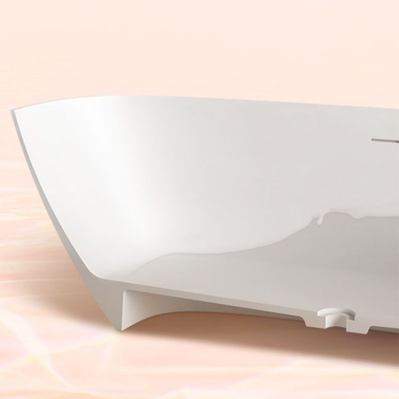 White Freestanding Soaking Bathtub Modern Rectangle Stone Bathtub Clearhalo 'Bathroom Remodel & Bathroom Fixtures' 'Bathtubs' 'Home Improvement' 'home_improvement' 'home_improvement_bathtubs' 'Showers & Bathtubs' 1200x1200_aeb42de5-2b67-4f45-82a9-dc6404301091