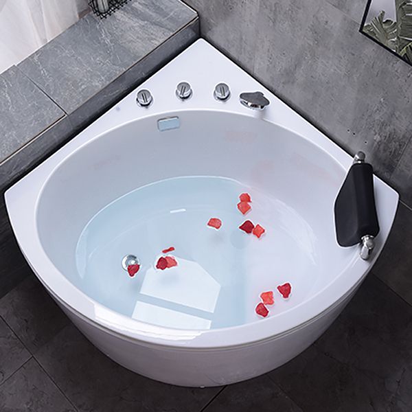 Flat Bottom Soaking Bathtub Antique Finish Corner Modern Bath Tub Clearhalo 'Bathroom Remodel & Bathroom Fixtures' 'Bathtubs' 'Home Improvement' 'home_improvement' 'home_improvement_bathtubs' 'Showers & Bathtubs' 1200x1200_aed14305-1f89-4c25-a1ac-bee04a4e4cf4