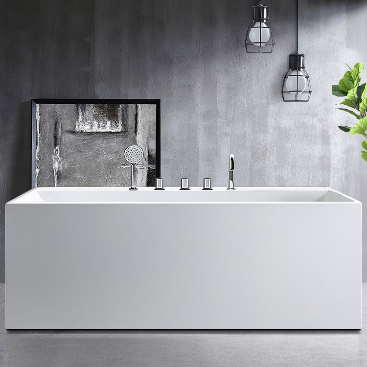 Freestanding Antique Finish Soaking Bathtub Rectangular Modern Bath Tub Clearhalo 'Bathroom Remodel & Bathroom Fixtures' 'Bathtubs' 'Home Improvement' 'home_improvement' 'home_improvement_bathtubs' 'Showers & Bathtubs' 1200x1200_af4679b3-4a32-4910-bcd9-5dcfe0a260a8