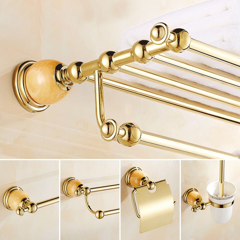 Polished Gold Bathroom Set Metal Bathroom Accessories Hardware Set Clearhalo 'Bathroom Hardware Sets' 'Bathroom Hardware' 'Bathroom Remodel & Bathroom Fixtures' 'bathroom_hardware_sets' 'Home Improvement' 'home_improvement' 'home_improvement_bathroom_hardware_sets' 1200x1200_af58034b-6ee7-4ab2-b2bd-de0683fd92af