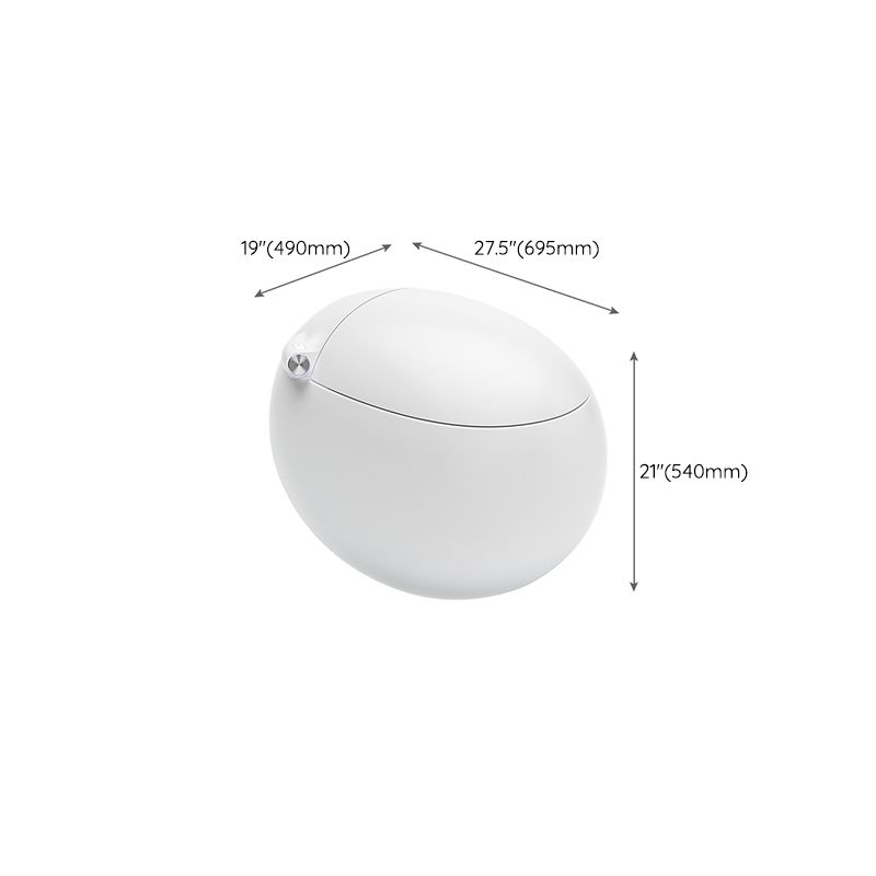 White Round Smart Toilet Stain Resistant Deodorizing Floor Mount Bidet Clearhalo 'Bathroom Remodel & Bathroom Fixtures' 'Bidets' 'Home Improvement' 'home_improvement' 'home_improvement_bidets' 'Toilets & Bidets' 1200x1200_af5aa7ee-d013-43d6-89e2-73efc9314a18