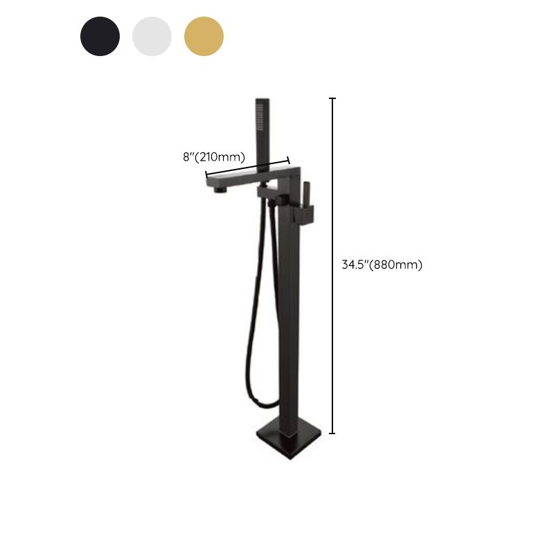 Floor Mounted Metal Freestanding Tub Filler 1 Handle Freestanding Bathtub Faucet Clearhalo 'Bathroom Remodel & Bathroom Fixtures' 'Bathtub Faucets' 'bathtub_faucets' 'Home Improvement' 'home_improvement' 'home_improvement_bathtub_faucets' 1200x1200_af658763-9b3f-4609-8f55-ed5202671f4f