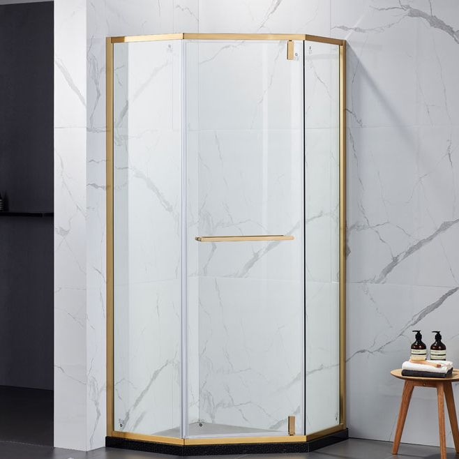 Pivot Tempered Glass Shower Door, Diamond Shape Stainless Steel Frame Shower Door Clearhalo 'Bathroom Remodel & Bathroom Fixtures' 'Home Improvement' 'home_improvement' 'home_improvement_shower_tub_doors' 'Shower and Tub Doors' 'shower_tub_doors' 'Showers & Bathtubs' 1200x1200_af91bd43-2a5d-436e-b4cd-56f49945855a