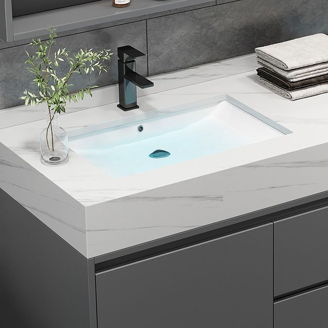 Modern Freestanding Sink Vanity Wood Bathroom Vanity Set with Mirror Clearhalo 'Bathroom Remodel & Bathroom Fixtures' 'Bathroom Vanities' 'bathroom_vanities' 'Home Improvement' 'home_improvement' 'home_improvement_bathroom_vanities' 1200x1200_afdcc7eb-d4f9-45b6-8c33-e44da51f1042