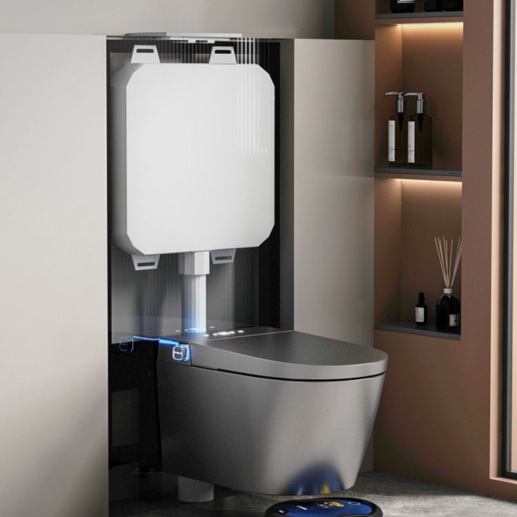 Designer Wall Mounted Bidet Elongated Foot Sensor Ceramic Heated Seat Clearhalo 'Bathroom Remodel & Bathroom Fixtures' 'Bidets' 'Home Improvement' 'home_improvement' 'home_improvement_bidets' 'Toilets & Bidets' 1200x1200_b036abb8-cfb5-4f3d-934f-ee6eea1a895a