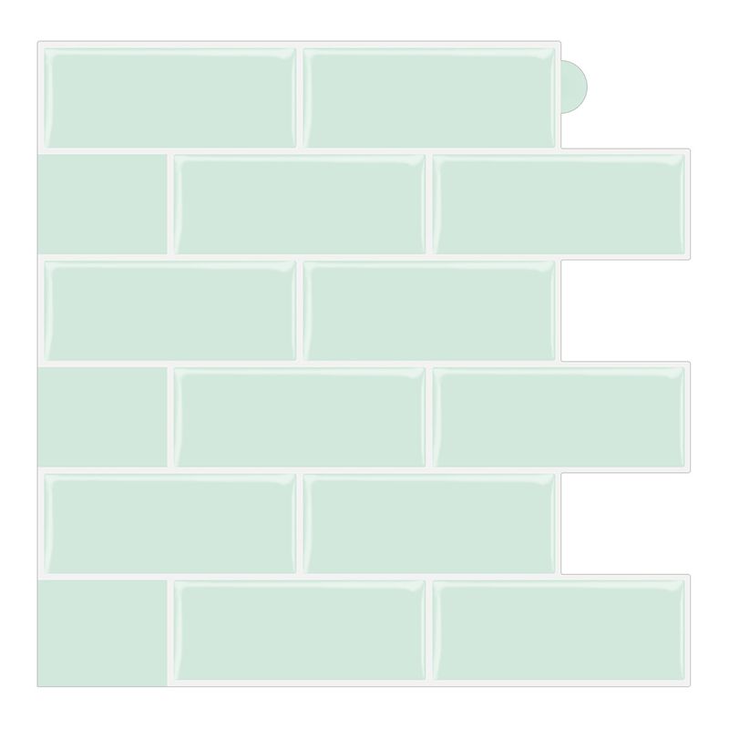Peel & Stick Subway Tile Stain Resistant PVC Rectangle Peel & Stick Tile  for Shower 2 Pack - Clearhalo