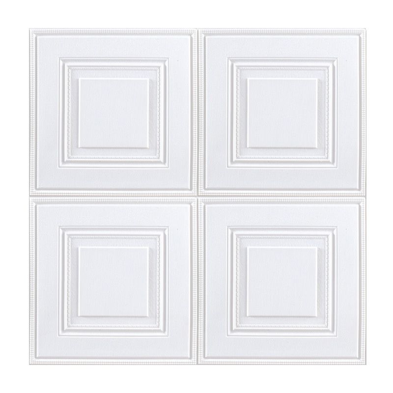 Industrial Wall Plank 3D Print Bathroom Living Room Wall Panels Set of 1 in White Clearhalo 'Flooring 'Home Improvement' 'home_improvement' 'home_improvement_wall_paneling' 'Wall Paneling' 'wall_paneling' 'Walls & Ceilings' Walls and Ceiling' 1200x1200_b0672d18-9b30-4c6b-a5e0-f85d8b1e168b