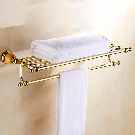 Polished Gold Bathroom Set Metal Bathroom Accessories Hardware Set Clearhalo 'Bathroom Hardware Sets' 'Bathroom Hardware' 'Bathroom Remodel & Bathroom Fixtures' 'bathroom_hardware_sets' 'Home Improvement' 'home_improvement' 'home_improvement_bathroom_hardware_sets' 1200x1200_b07f1d3e-ea75-4f8a-a776-4bb119a4dc02