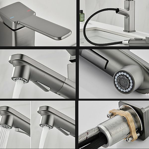 Modern Bathroom Vessel Faucet Solid Color Brass Vessel Sink Faucet for Bathroom Clearhalo 'Accueil' 'Amélioration Domiciliaire' 'bathroom_sink_faucets' 'Ensembles de Lavabo & de Robinet de Toilette' 'home_improvement' 'home_improvement_bathroom_sink_faucets' 'Robinet de Lavabo de Salle de Bain' 'Rénovation et Équipement de Salle de Bain' 1200x1200_b0a6d276-0ff5-4e5d-bc54-8b04eac76680