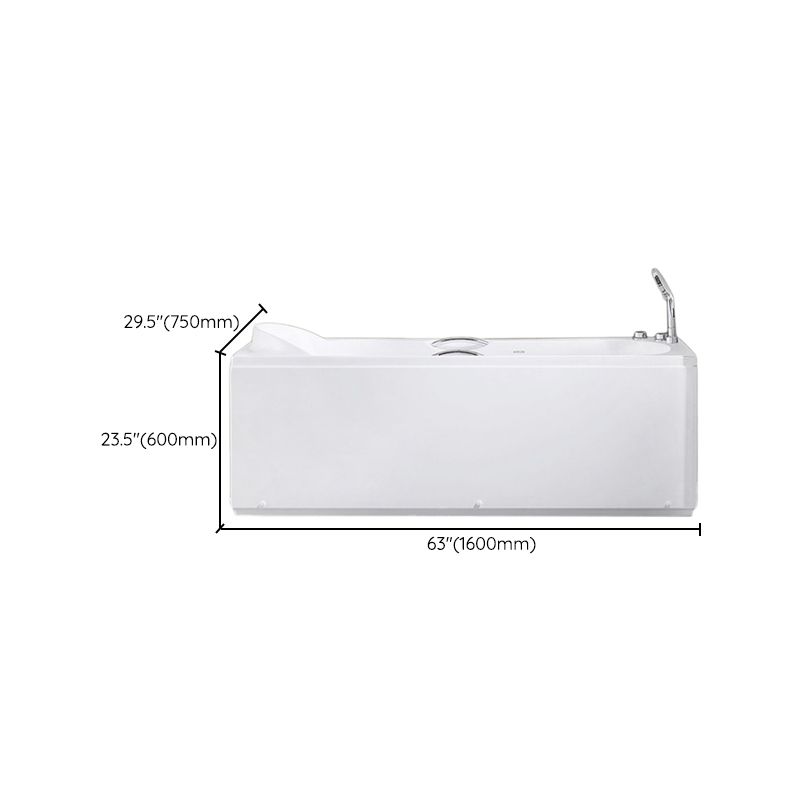 Rectangular Bath Soaking Back to Wall Bathtub in White (Board not Included) Clearhalo 'Bathroom Remodel & Bathroom Fixtures' 'Bathtubs' 'Home Improvement' 'home_improvement' 'home_improvement_bathtubs' 'Showers & Bathtubs' 1200x1200_b0a8f318-83a4-4781-a862-cc168f826ea2