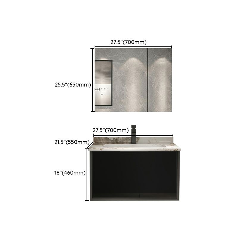 Black Wood Wall Mount Single-Sink Rectangular Bathroom Sink Vanity Clearhalo 'Bathroom Remodel & Bathroom Fixtures' 'Bathroom Vanities' 'bathroom_vanities' 'Home Improvement' 'home_improvement' 'home_improvement_bathroom_vanities' 1200x1200_b0b67448-a4e5-47b0-8c07-fb2b03abc061