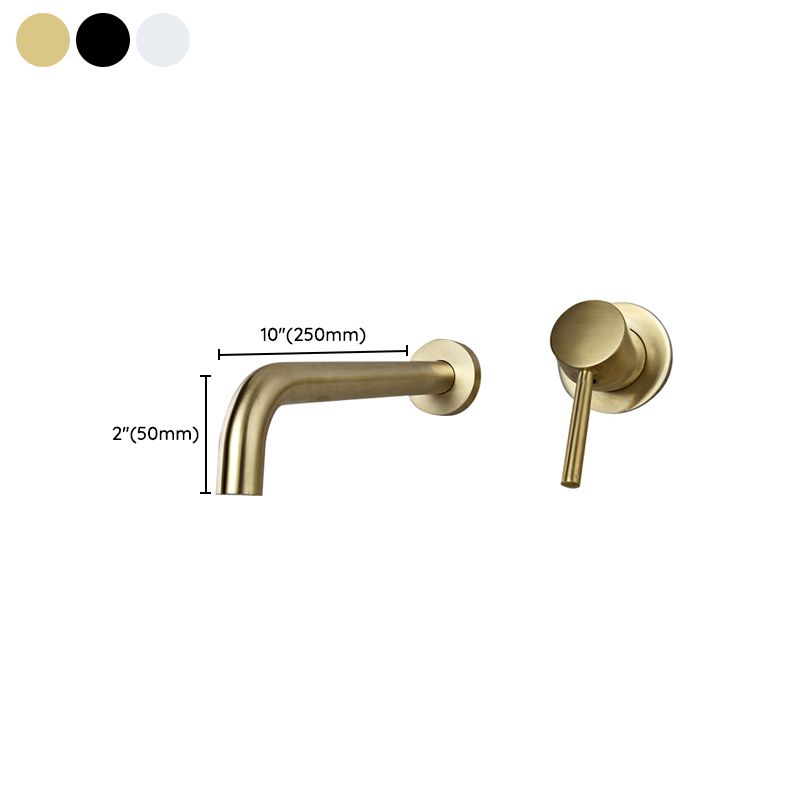 Wall Mounted Metal Tub Filler Low Arc Tubular Bathroom Faucet Clearhalo 'Bathroom Remodel & Bathroom Fixtures' 'Bathtub Faucets' 'bathtub_faucets' 'Home Improvement' 'home_improvement' 'home_improvement_bathtub_faucets' 1200x1200_b0ca53a1-b2f1-474e-8292-a215315de185