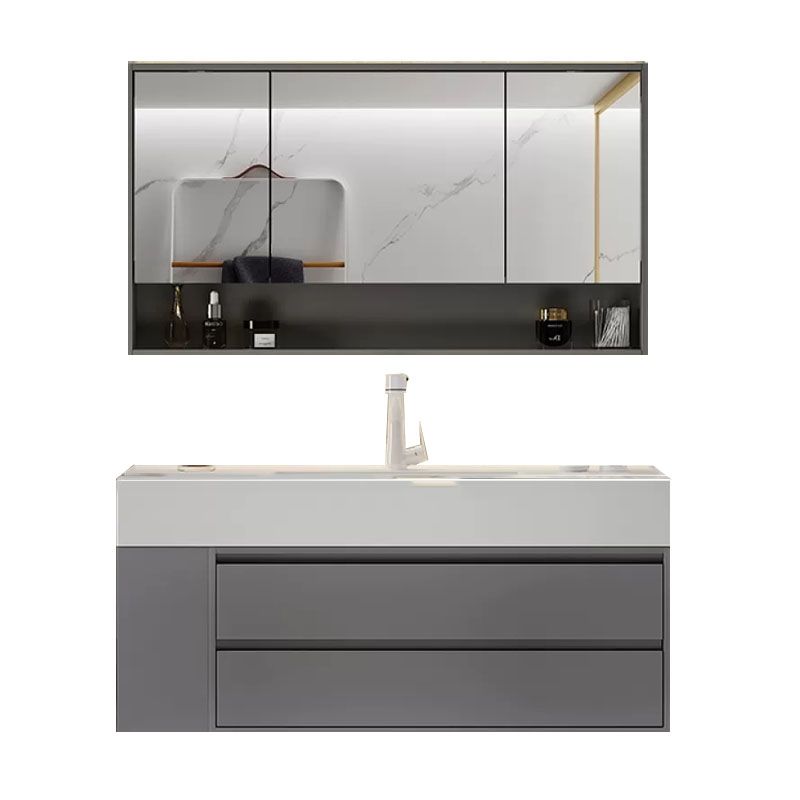 Modern Wall Mounted Standard Single-Sink Open Console with Sink Set Clearhalo 'Bathroom Remodel & Bathroom Fixtures' 'Bathroom Vanities' 'bathroom_vanities' 'Home Improvement' 'home_improvement' 'home_improvement_bathroom_vanities' 1200x1200_b0e8333b-9387-4d9b-8d5b-a344e5d2e9d1