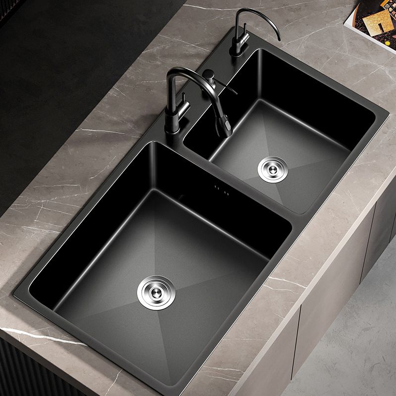 Contemporary Style Kitchen Sink Stainless Steel Drop-In Kitchen Double Sink Clearhalo 'Home Improvement' 'home_improvement' 'home_improvement_kitchen_sinks' 'Kitchen Remodel & Kitchen Fixtures' 'Kitchen Sinks & Faucet Components' 'Kitchen Sinks' 'kitchen_sinks' 1200x1200_b1187af3-651a-465c-ab86-a09a8072a8fa
