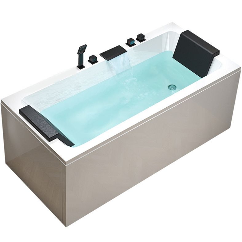 Modern Back to Wall Bathtub Stand Alone Acrylic Soaking White Bath Clearhalo 'Bathroom Remodel & Bathroom Fixtures' 'Bathtubs' 'Home Improvement' 'home_improvement' 'home_improvement_bathtubs' 'Showers & Bathtubs' 1200x1200_b161d2d9-159e-47ab-abfb-f2c24d5498ce