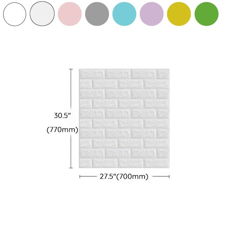 Foam Waterproof Water Panel Living Room 3D Artificial Brick Contemporary Panel (10-Pack) Clearhalo 'Flooring 'Home Improvement' 'home_improvement' 'home_improvement_wall_paneling' 'Wall Paneling' 'wall_paneling' 'Walls & Ceilings' Walls and Ceiling' 1200x1200_b1623c39-c8dd-43b6-bdab-fbe28b73b5b6