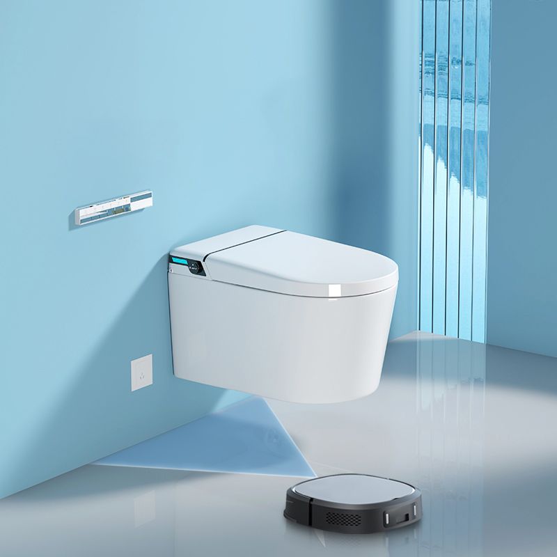 Elongated Smart Wall Mounted Bidet 14.17" H Toilet Seat Bidet with Warm Air Dryer Clearhalo 'Bathroom Remodel & Bathroom Fixtures' 'Bidets' 'Home Improvement' 'home_improvement' 'home_improvement_bidets' 'Toilets & Bidets' 1200x1200_b162b356-ab46-408b-81fd-83a999abbff8
