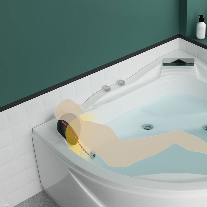 Bathroom Corner Bath Tub Acrylic Modern Bathtub with Drain and Overflow Trim Clearhalo 'Bathroom Remodel & Bathroom Fixtures' 'Bathtubs' 'Home Improvement' 'home_improvement' 'home_improvement_bathtubs' 'Showers & Bathtubs' 1200x1200_b18e7149-6d03-4366-9622-d6ad688a2524