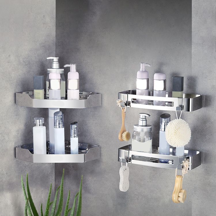 Stainless Steel Bathroom Hardware Set Modern 3 Piece Bath Shelf Clearhalo 'Bathroom Hardware Sets' 'Bathroom Hardware' 'Bathroom Remodel & Bathroom Fixtures' 'bathroom_hardware_sets' 'Home Improvement' 'home_improvement' 'home_improvement_bathroom_hardware_sets' 1200x1200_b194d7d9-2e02-4dd7-b77b-6167aeb333ff