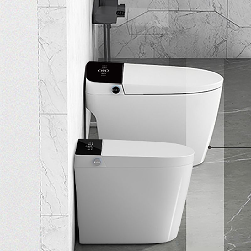 Antimicrobial Elongated Bidet Seat Heated Floor Mount Bidet Seat in White of 17.5" H Clearhalo 'Bathroom Remodel & Bathroom Fixtures' 'Bidets' 'Home Improvement' 'home_improvement' 'home_improvement_bidets' 'Toilets & Bidets' 1200x1200_b1ae2eff-65c3-42c4-a679-e87a5f750b35