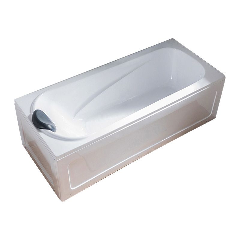 Back to Wall Rectangular Bath Freestanding Acrylic Soaking White Bathtub Clearhalo 'Bathroom Remodel & Bathroom Fixtures' 'Bathtubs' 'Home Improvement' 'home_improvement' 'home_improvement_bathtubs' 'Showers & Bathtubs' 1200x1200_b1dd4597-95b8-4db7-897c-00a86a9a5a04