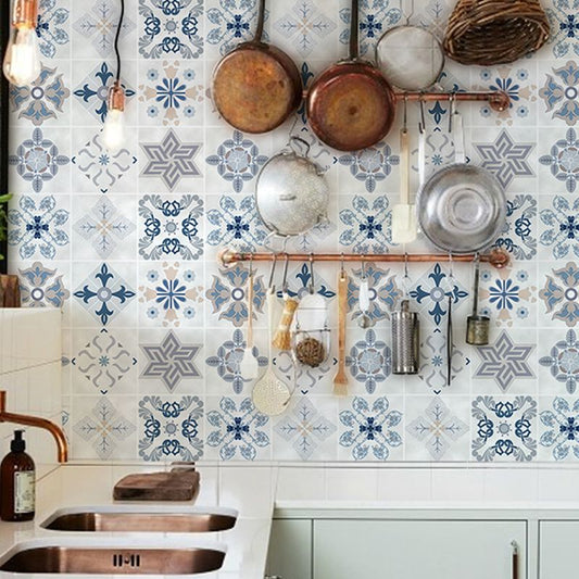 Kitchen Wall Tile Peel and Stick Floral Print Stick Wallpaper Clearhalo 'Flooring 'Home Improvement' 'home_improvement' 'home_improvement_peel_stick_blacksplash' 'Peel & Stick Backsplash Tile' 'peel_stick_blacksplash' 'Walls & Ceilings' Walls and Ceiling' 1200x1200_b26365c0-3385-4fb4-a17e-3fe9c02817a8
