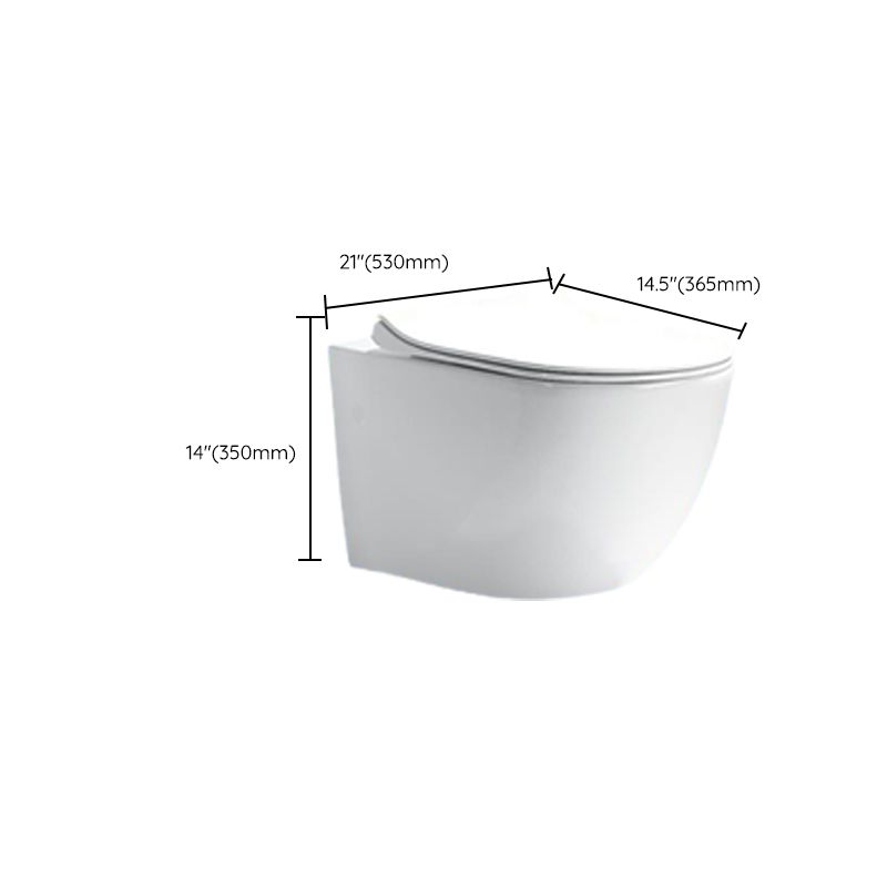 Elongated Wall Hung Toilet Set Vitreous China Wall Mounted Bidet Clearhalo 'Bathroom Remodel & Bathroom Fixtures' 'Bidets' 'Home Improvement' 'home_improvement' 'home_improvement_bidets' 'Toilets & Bidets' 1200x1200_b26fb964-5da3-4b67-b8e8-ef6a4ee32032