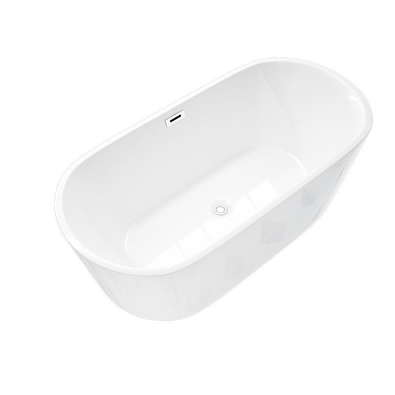 Oval Tub with Drain and Overflow Trim Modern Acrylic Soaking Bathtub Clearhalo 'Bathroom Remodel & Bathroom Fixtures' 'Bathtubs' 'Home Improvement' 'home_improvement' 'home_improvement_bathtubs' 'Showers & Bathtubs' 1200x1200_b2911fea-5c6d-473d-8b10-fbe9e1ec58ab