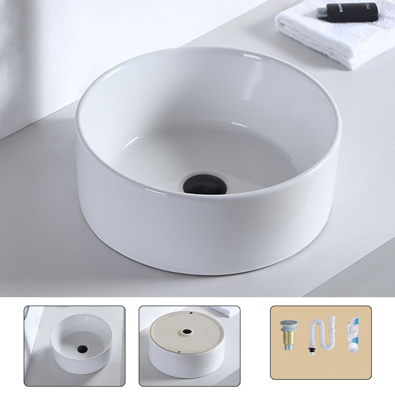 Contemporary Bathroom Sink Porcelain Pop-Up Drain Rectangular Vessel Clearhalo 'Bathroom Remodel & Bathroom Fixtures' 'Bathroom Sinks & Faucet Components' 'Bathroom Sinks' 'bathroom_sink' 'Home Improvement' 'home_improvement' 'home_improvement_bathroom_sink' 1200x1200_b2c3b886-079a-4ad6-a062-90e7a6bad925