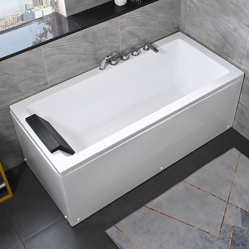 Freestanding Acrylic Bathtub Modern Stand Alone Soaking Tub with Pop-up Drain Clearhalo 'Bathroom Remodel & Bathroom Fixtures' 'Bathtubs' 'Home Improvement' 'home_improvement' 'home_improvement_bathtubs' 'Showers & Bathtubs' 1200x1200_b2d84598-029d-467b-b7d7-1a31fcbea821