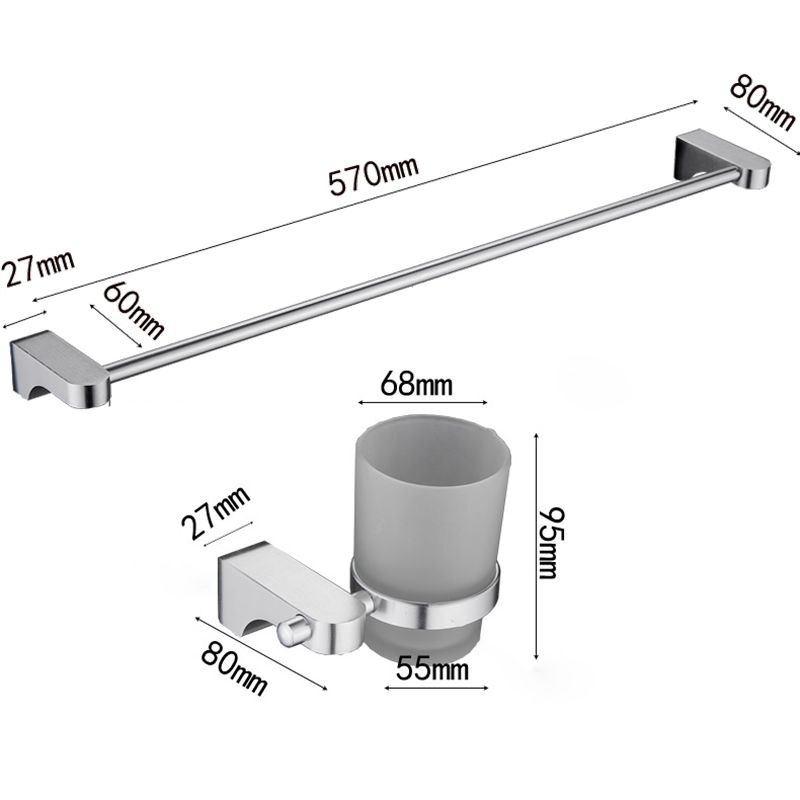 6-Piece Chrome Bathroom Accessory as Individual or as a Set with Towel Ring Bar Clearhalo 'Bathroom Hardware Sets' 'Bathroom Hardware' 'Bathroom Remodel & Bathroom Fixtures' 'bathroom_hardware_sets' 'Home Improvement' 'home_improvement' 'home_improvement_bathroom_hardware_sets' 1200x1200_b2da3b26-6f58-49cf-bfc6-da23ca8773d6