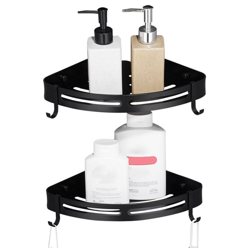 Modern Aluminum Bathroom Accessory Set Black/ Sliver Bath Shelf Clearhalo 'Bathroom Hardware Sets' 'Bathroom Hardware' 'Bathroom Remodel & Bathroom Fixtures' 'bathroom_hardware_sets' 'Home Improvement' 'home_improvement' 'home_improvement_bathroom_hardware_sets' 1200x1200_b2db22af-ea12-429b-bfd7-fef644ffbf0b