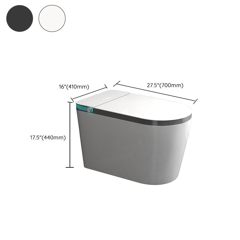 Deodorizing Smart Toilet Elongated Bidet Seat Foot Sensor Bidet Seat in White Clearhalo 'Bathroom Remodel & Bathroom Fixtures' 'Bidets' 'Home Improvement' 'home_improvement' 'home_improvement_bidets' 'Toilets & Bidets' 1200x1200_b302ce16-132c-4b09-9ad8-bde68f7409b3