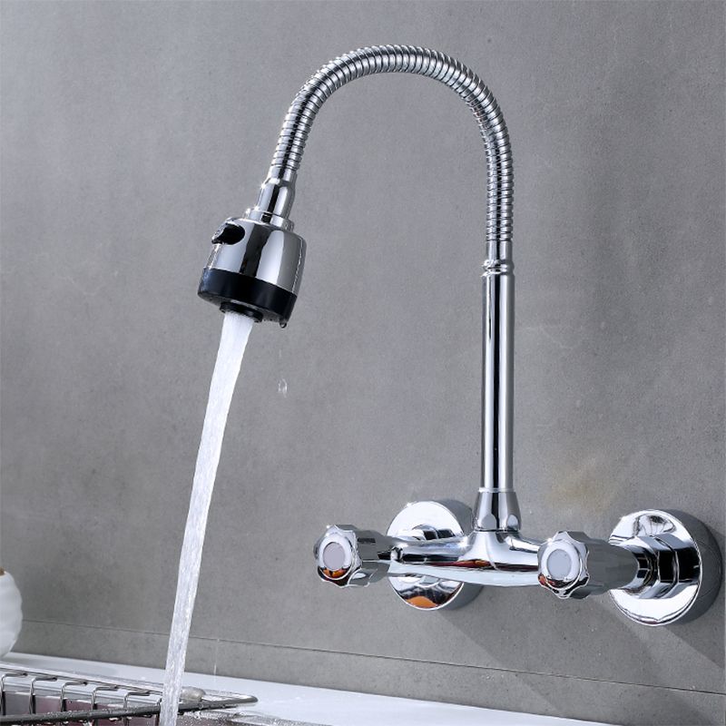 Modern Bar Faucet Brass Knob Handle Swivel Spout Wall Mounted Pot Filler Faucet Clearhalo 'Home Improvement' 'home_improvement' 'home_improvement_kitchen_faucets' 'Kitchen Faucets' 'Kitchen Remodel & Kitchen Fixtures' 'Kitchen Sinks & Faucet Components' 'kitchen_faucets' 1200x1200_b307efd3-78a9-4773-9e01-7d3742ff54d9