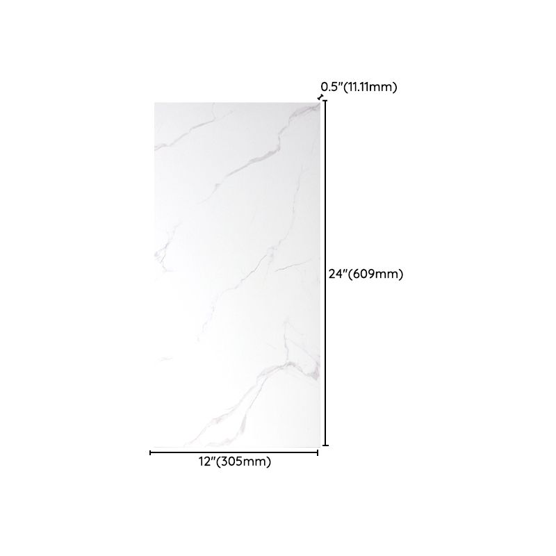 White Rectangular Singular Tile Matte Marble Tile for Home Decor Clearhalo 'Floor Tiles & Wall Tiles' 'floor_tiles_wall_tiles' 'Flooring 'Home Improvement' 'home_improvement' 'home_improvement_floor_tiles_wall_tiles' Walls and Ceiling' 1200x1200_b311d05c-2275-411f-8b63-3c38b1ec7491