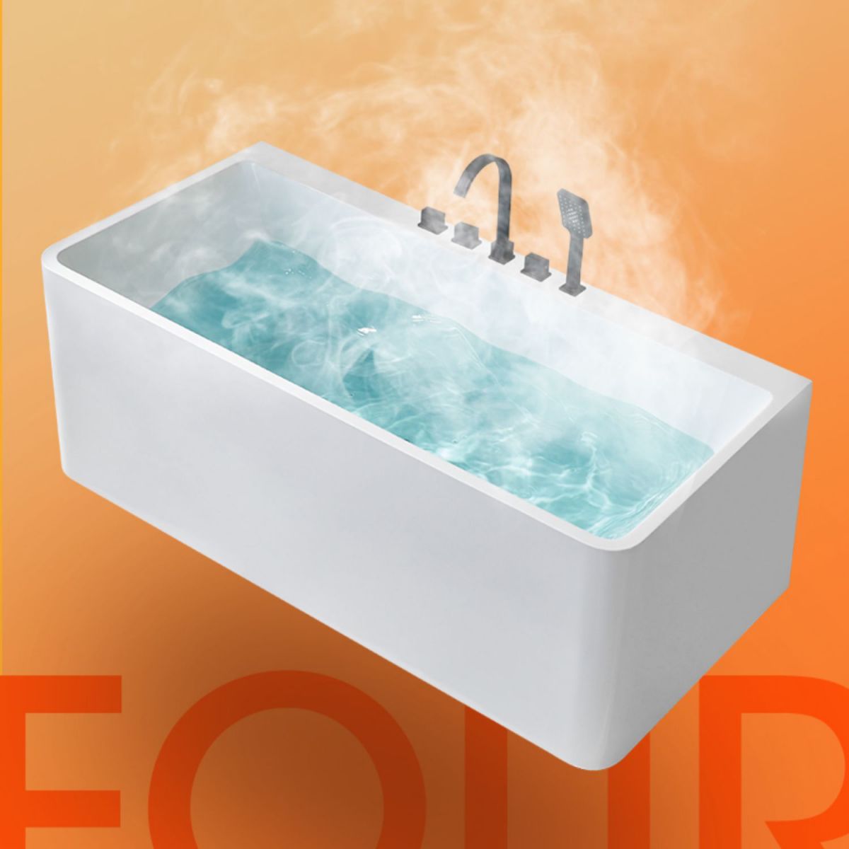 Modern Acrylic Rectangle Bathtub White Back to Wall with Drain Bath Tub Clearhalo 'Bathroom Remodel & Bathroom Fixtures' 'Bathtubs' 'Home Improvement' 'home_improvement' 'home_improvement_bathtubs' 'Showers & Bathtubs' 1200x1200_b325ab5d-e174-4377-a9bc-28645f98698f