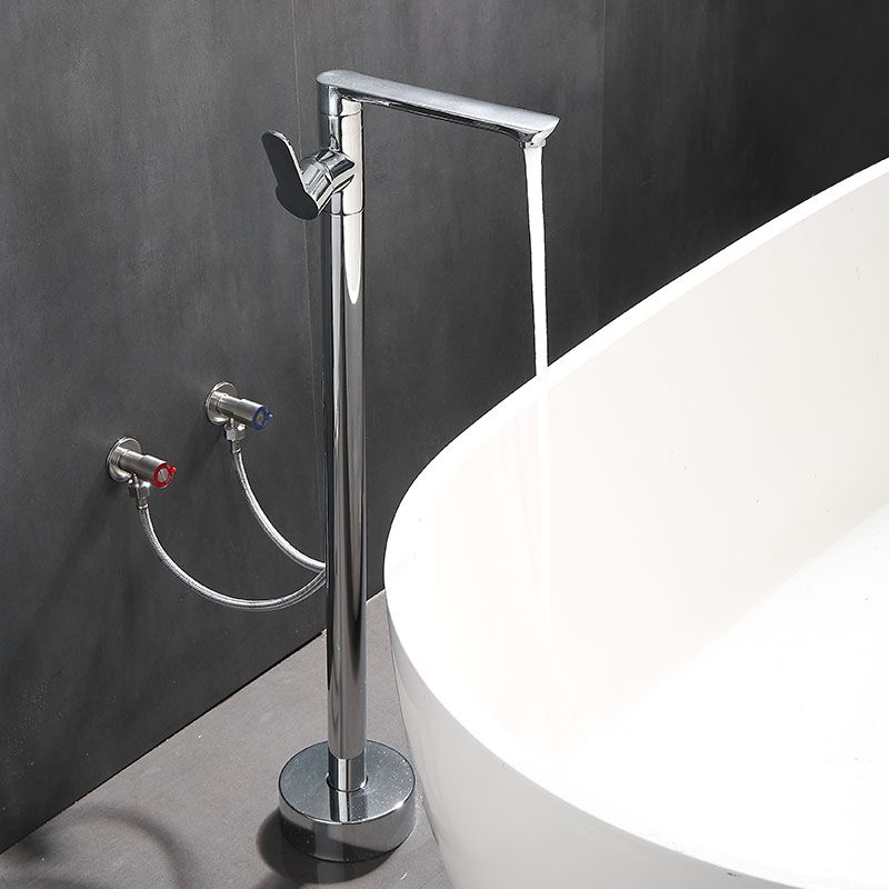 Modern Floor Bronze Freestanding Tub Filler Swivel Freestanding Faucet Clearhalo 'Bathroom Remodel & Bathroom Fixtures' 'Bathtub Faucets' 'bathtub_faucets' 'Home Improvement' 'home_improvement' 'home_improvement_bathtub_faucets' 1200x1200_b34b5ad4-5a29-4757-97f7-ce9735ef2fd3