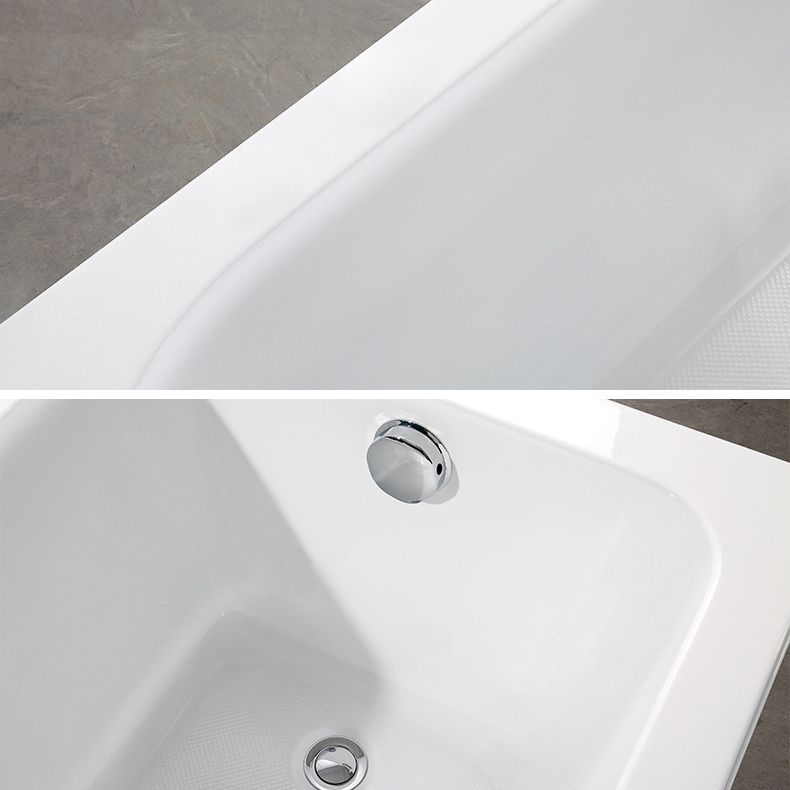 Modern Acrylic Home Bathtub Freestanding Rectangular Tub in White Clearhalo 'Bathroom Remodel & Bathroom Fixtures' 'Bathtubs' 'Home Improvement' 'home_improvement' 'home_improvement_bathtubs' 'Showers & Bathtubs' 1200x1200_b35640e2-7e27-40d7-9b61-b4b674a0477b