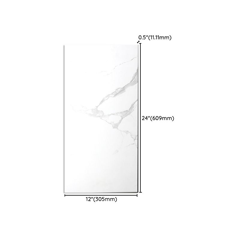 White Rectangular Singular Tile Matte Marble Tile for Home Decor Clearhalo 'Floor Tiles & Wall Tiles' 'floor_tiles_wall_tiles' 'Flooring 'Home Improvement' 'home_improvement' 'home_improvement_floor_tiles_wall_tiles' Walls and Ceiling' 1200x1200_b35b1a13-afab-450c-a5b7-01a0058ffbd0