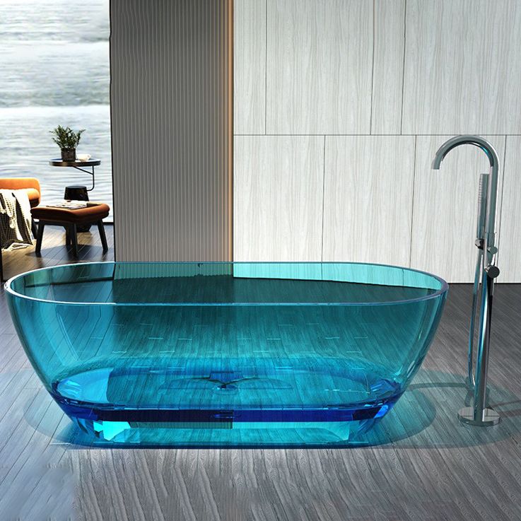 Modern Soaking Freestanding Tub Colorful Oval Bathtub for Home Clearhalo 'Bathroom Remodel & Bathroom Fixtures' 'Bathtubs' 'Home Improvement' 'home_improvement' 'home_improvement_bathtubs' 'Showers & Bathtubs' 1200x1200_b3772347-c0a6-48c6-8927-b9191c9ca592