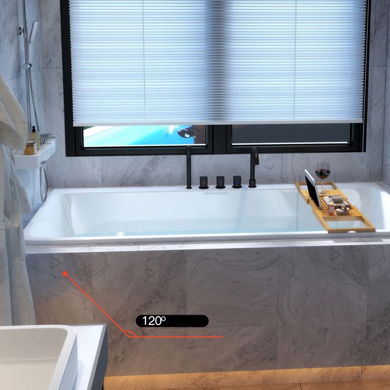 Modern Rectangular Drop-in Bathtub Acrylic White Bath Tub for Home Clearhalo 'Bathroom Remodel & Bathroom Fixtures' 'Bathtubs' 'Home Improvement' 'home_improvement' 'home_improvement_bathtubs' 'Showers & Bathtubs' 1200x1200_b3ae2514-6d74-4a7a-b23c-8fe451c15ddb