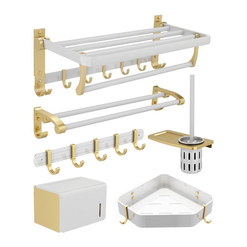 Modern Bath Hardware Set Bath Shelf Towel Bar Bathroom Accessories Hardware Set Clearhalo 'Bathroom Hardware Sets' 'Bathroom Hardware' 'Bathroom Remodel & Bathroom Fixtures' 'bathroom_hardware_sets' 'Home Improvement' 'home_improvement' 'home_improvement_bathroom_hardware_sets' 1200x1200_b42a9c12-a459-48cf-87a4-c37c99ee8aae