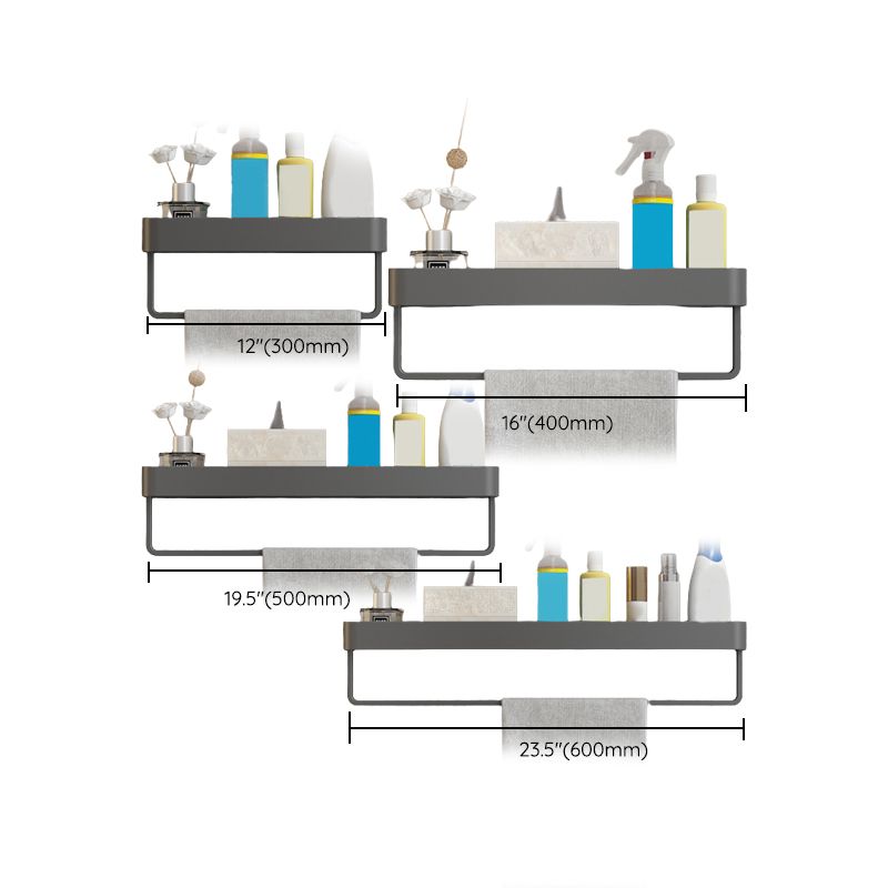 Minimalist Matte Metal Bathroom Accessory Set Modern Bath Shelf Clearhalo 'Bathroom Hardware Sets' 'Bathroom Hardware' 'Bathroom Remodel & Bathroom Fixtures' 'bathroom_hardware_sets' 'Home Improvement' 'home_improvement' 'home_improvement_bathroom_hardware_sets' 1200x1200_b45393f8-1db1-4087-bd28-86c1f22e27ad