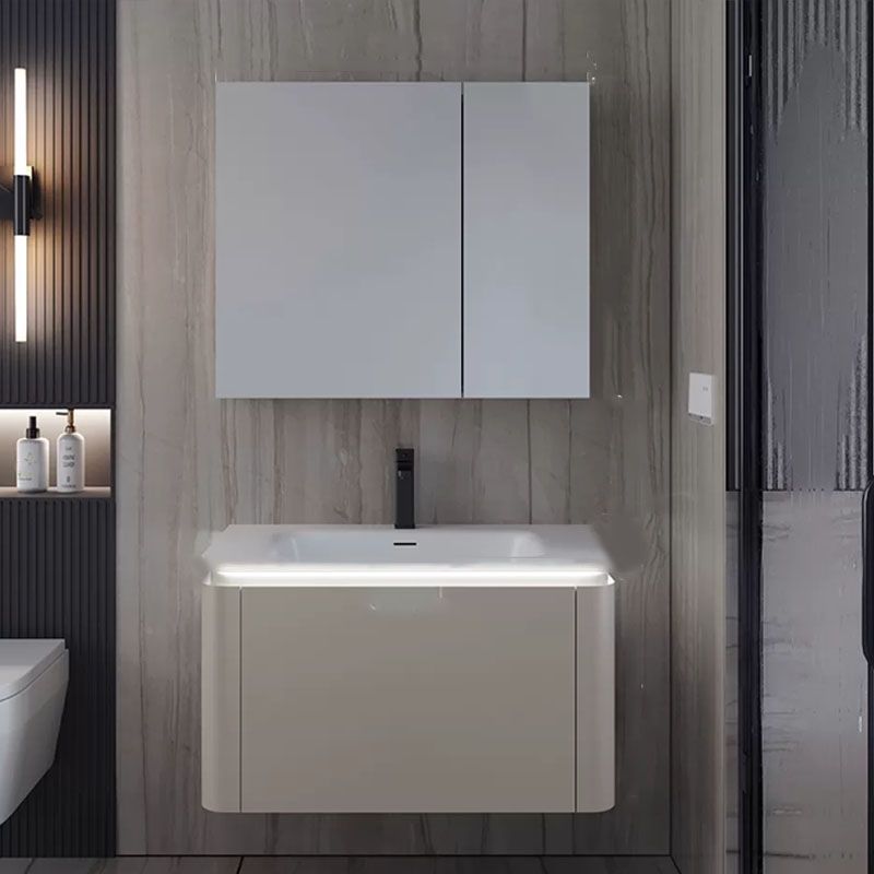 Modern Rectangular Wall Mounted Standard Open Console with Sink Set Clearhalo 'Bathroom Remodel & Bathroom Fixtures' 'Bathroom Vanities' 'bathroom_vanities' 'Home Improvement' 'home_improvement' 'home_improvement_bathroom_vanities' 1200x1200_b46afd67-d6ad-4ebc-8f4b-349b8637cc5c