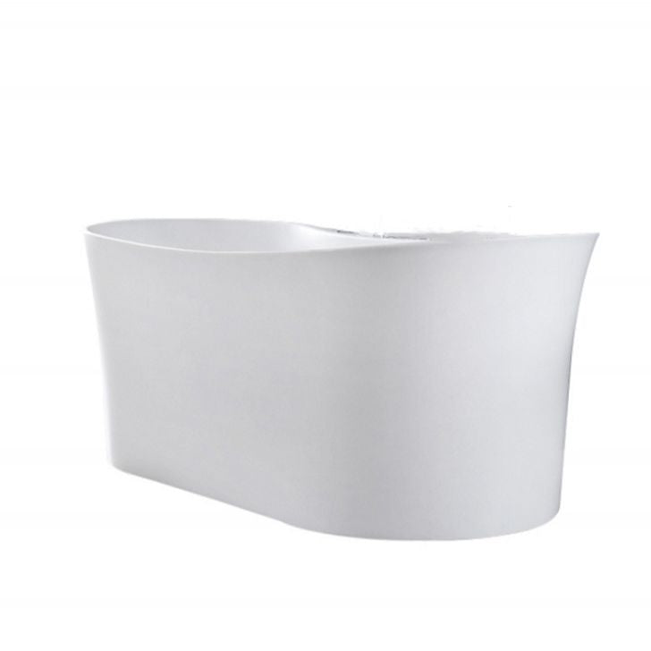 Acrylic Freestanding Bathtub Oval Modern Back to Wall Soaking Bath Clearhalo 'Bathroom Remodel & Bathroom Fixtures' 'Bathtubs' 'Home Improvement' 'home_improvement' 'home_improvement_bathtubs' 'Showers & Bathtubs' 1200x1200_b47d49e3-ae59-4176-93c7-f0b806931cae