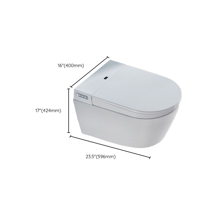 Elongated Wall Mount Bidet Antimicrobial Vitreous China Toilet Seat Bidet Clearhalo 'Bathroom Remodel & Bathroom Fixtures' 'Bidets' 'Home Improvement' 'home_improvement' 'home_improvement_bidets' 'Toilets & Bidets' 1200x1200_b47dfba1-c798-496d-ad91-a86d1e054a7c