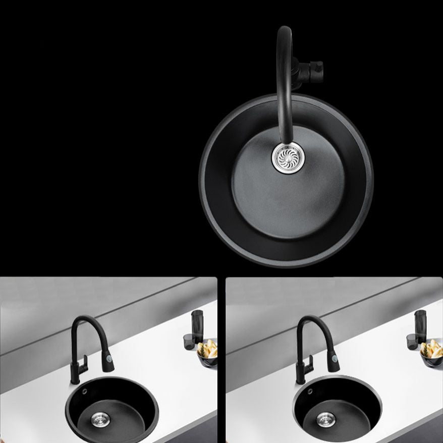 Round Granite Kitchen Sink in Black with Drain Assembly Undermount Sink Clearhalo 'Home Improvement' 'home_improvement' 'home_improvement_kitchen_sinks' 'Kitchen Remodel & Kitchen Fixtures' 'Kitchen Sinks & Faucet Components' 'Kitchen Sinks' 'kitchen_sinks' 1200x1200_b486abac-ff35-476f-8860-fffcf65e26d0